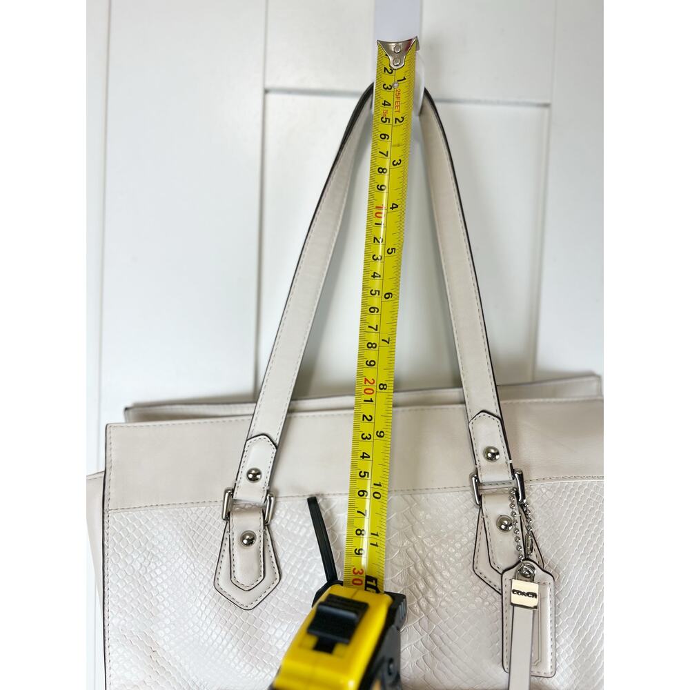 Coach Charlie Embossed Python Leather Large Tote … - image 3